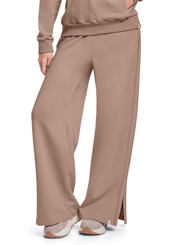 Gloss - Wide Leg Juvenil em Moletom Marrom