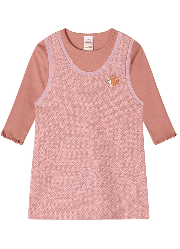 Marisol - Conjunto Longo com Salopete Infantil Laranja 1