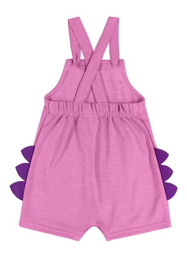 Quimby - Jardineira Básica Unissex para Bebê Roxo 2