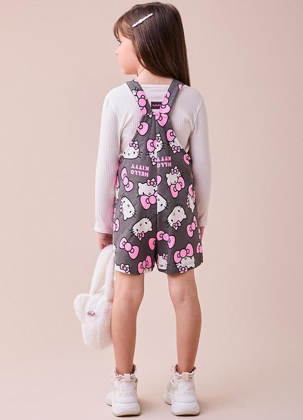 Momi - Jardineira Cinza da Hello Kitty Cinza 2