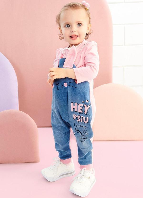 Momi - Jardineira de Coelho com Orelhas Azul