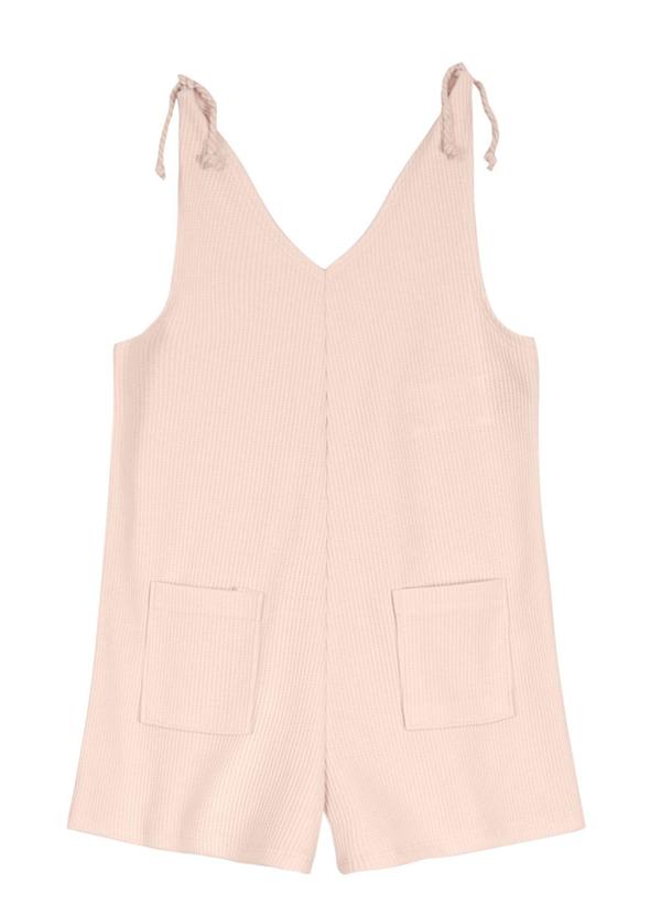 Brandili Mundi - Jardineira em Malha Infantil Menina Bege 4