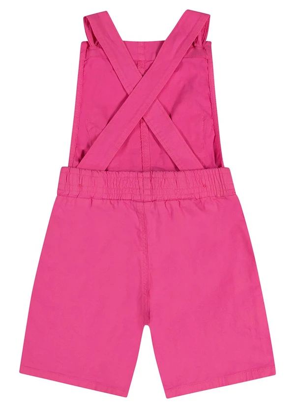 Quimby - Jardineira Infantil Básica Unissex Rosa 2