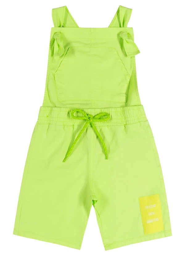 Quimby - Jardineira Infantil Básica Unissex Verde