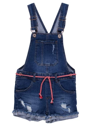 Milon - Jardineira Infantil Menina Jeans - MILON