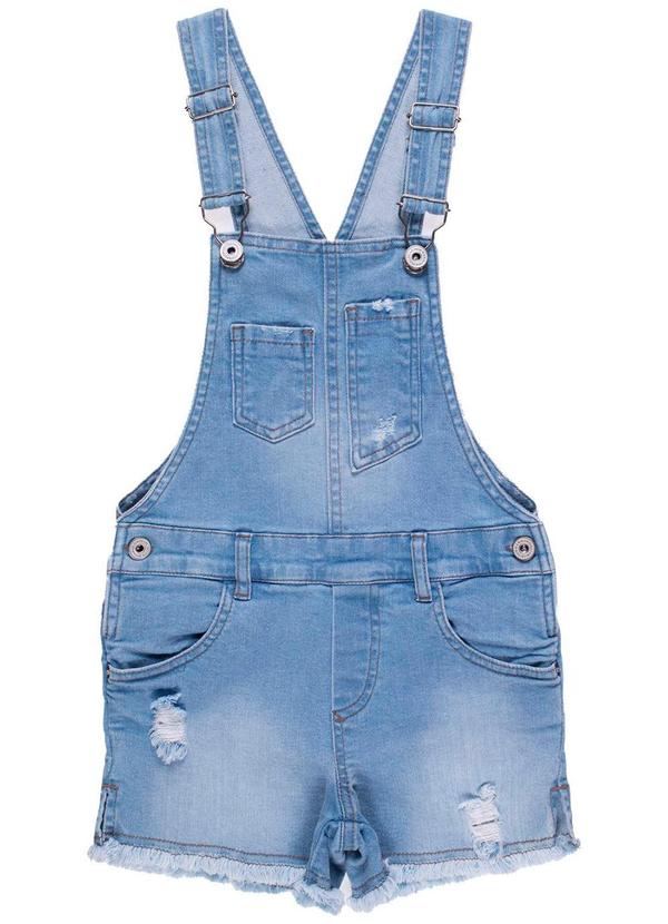 Milon - Jardineira Infantil Menina Jeans 1