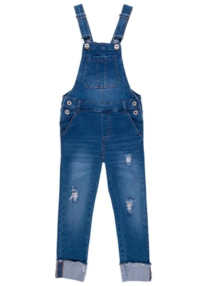 Milon - Jardineira Infantil Menina Jeans - MILON