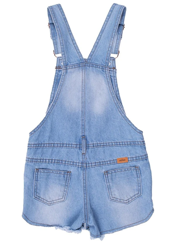 Milon - Jardineira Infantil Menina Jeans 2