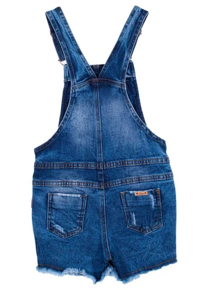 Milon - Jardineira Infantil Menina Jeans - MILON