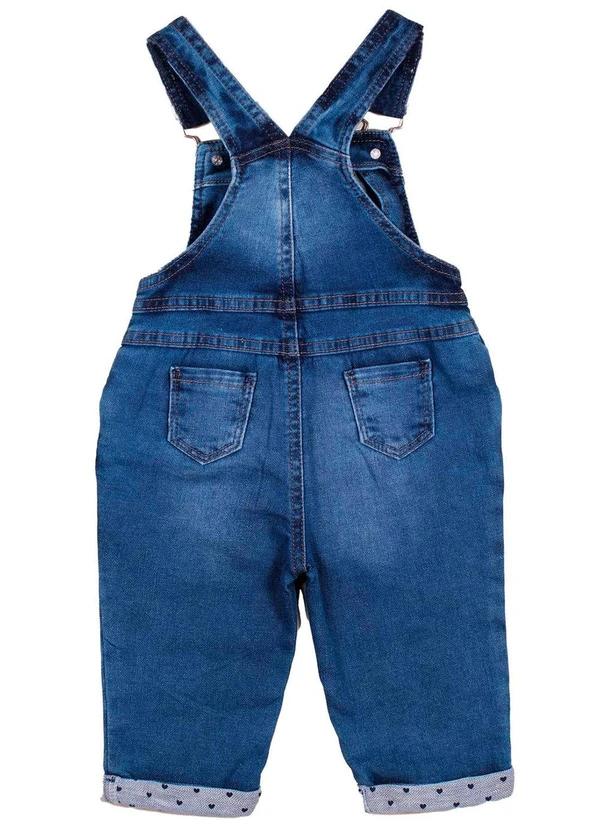 Milon - Jardineira Infantil Menina Jeans 2