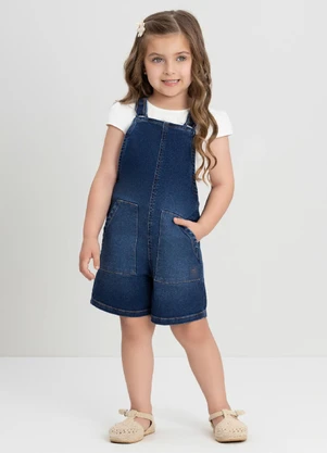 Up Baby - Jardineira Infantil Unissex Azul - UP BABY