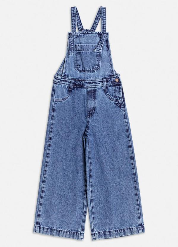 Momi - Jardineira Jeans Pantalona Azul