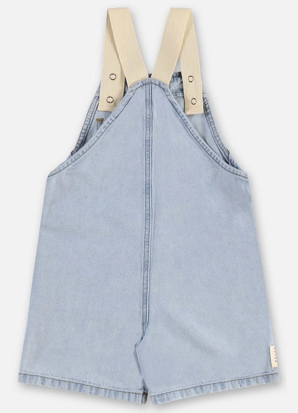 Up Baby - Jardineira Jeans Unissex Infantil Azul 4