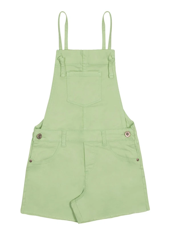 Alakazoo - Jardineira Menina Bolsos Sarja ElastanoVerde 3