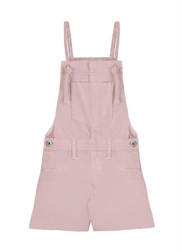 Alakazoo - Jardineira Sarja com Elastano Rosa