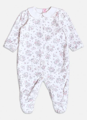 Momi - Macacão Baby da Marie Floral Rosa - MOMI