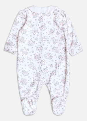 Momi - Macacão Baby da Marie Floral Rosa - MOMI