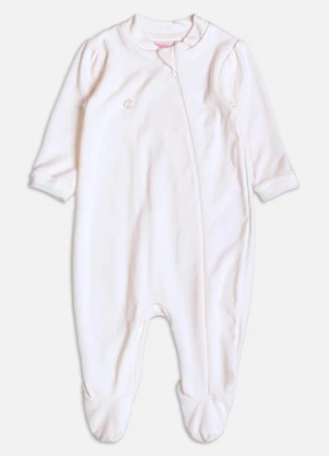 Momi - Macacão Básico de Zíper Off White Branco - MOMI