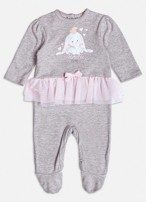 Momi - Macacão do Dumbo com Babado de Tule Cinza 2