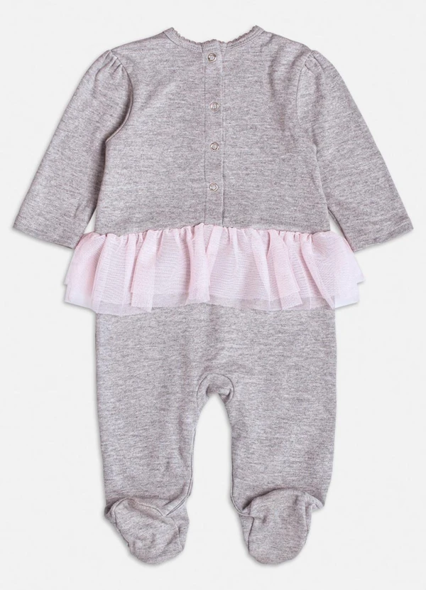 Momi - Macacão do Dumbo com Babado de Tule Cinza 3