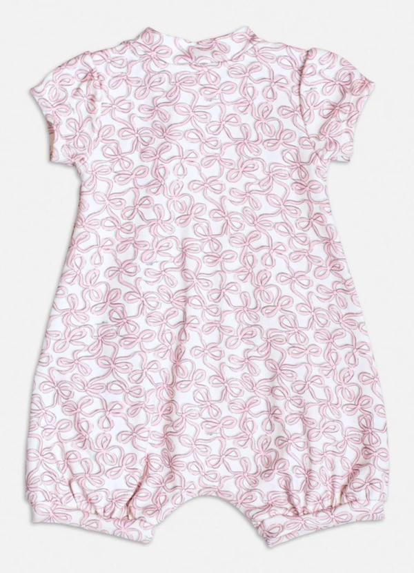 Momi - Macacão Manga Curta com Lacinhos Rosa 2