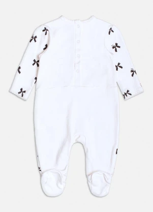 Momi - Macacão Manga Longa com Laços Branco - MOMI
