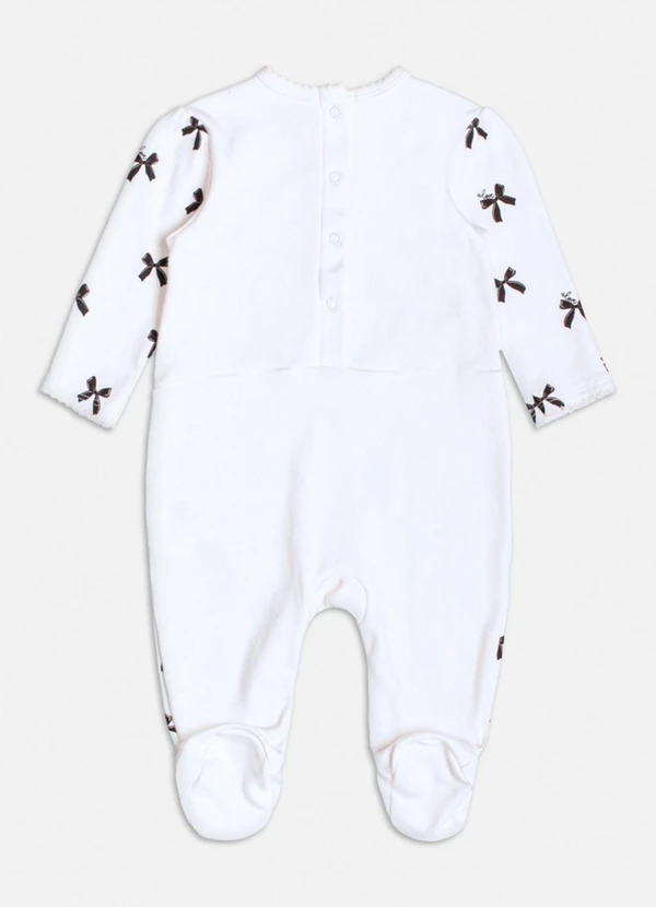 Momi - Macacão Manga Longa com Laços Branco 2