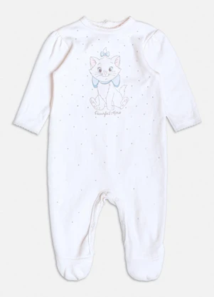 Momi - Macacão Manga Longa da Marie com Strass Branco - MOMI