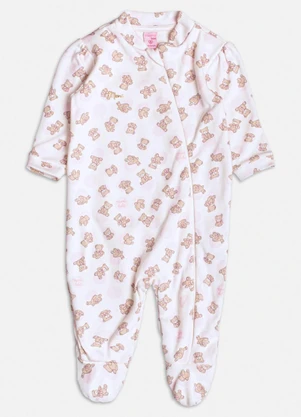 Momi - Macacão Off White com Ursinhos Branco - MOMI