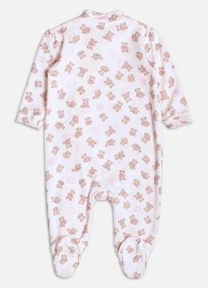 Momi - Macacão Off White com Ursinhos Branco - MOMI