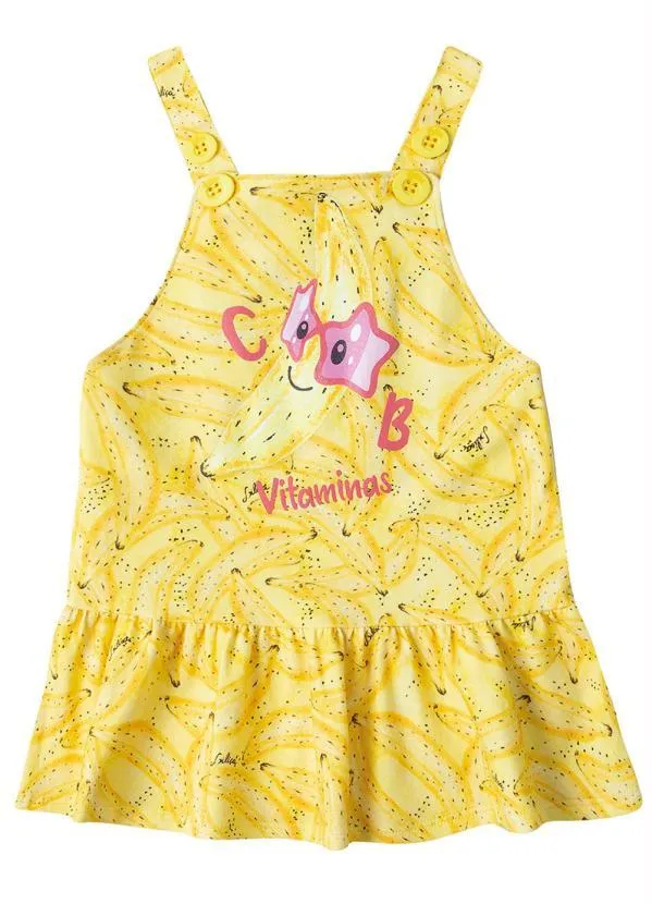 Lilica Ripilica - Salopete Antiviral Bebê MeninaAmarelo