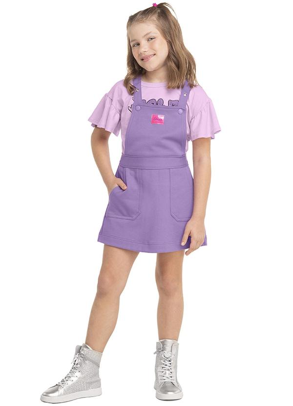 Marisol - Salopete Curta Infantil Feminina Roxo