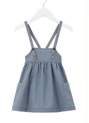 Fábula - Salopete Jeans de Menina Azulzim Azul - FÁBULA