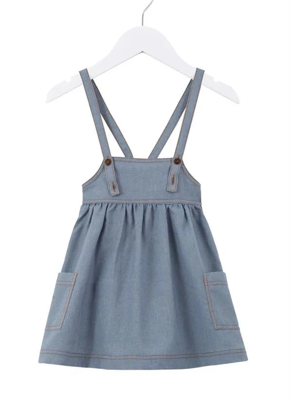 Fábula - Salopete Jeans de Menina Azulzim Azul