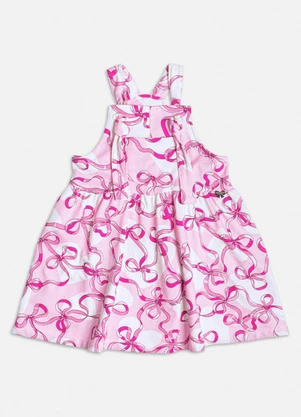 Momi - Salopete Rosa com Laços Rosa - MOMI