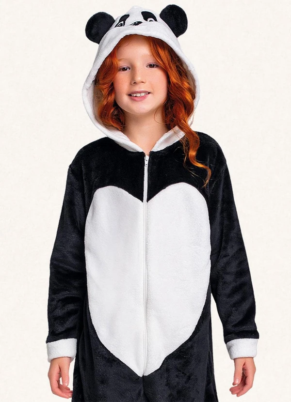 Fakini Kids - Kigurumi Panda Preto 4