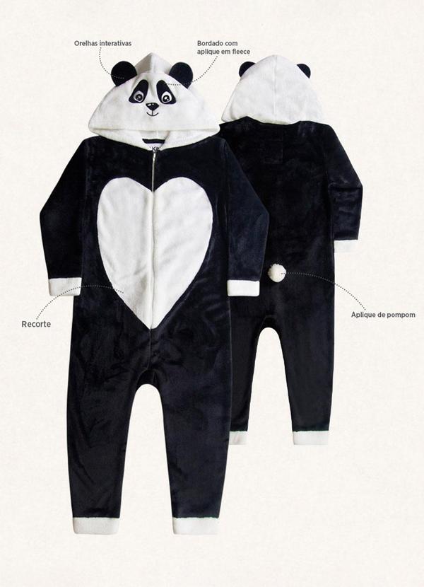 Fakini Kids - Kigurumi Panda Preto 6