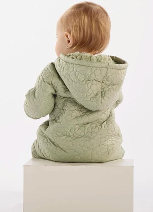 Up Baby - Macacão Acolchoado Bebê Menina Verde - UP BABY