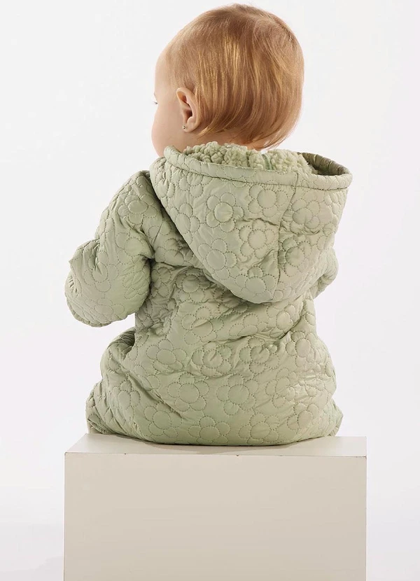 Up Baby - Macacão Acolchoado Bebê Menina Verde 2