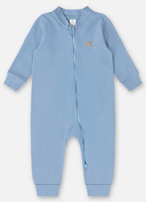 Up Baby - Macacão Básico Unissex para Bebê Azul
