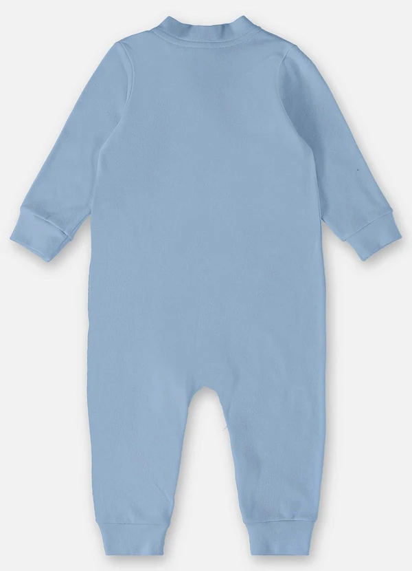 Up Baby - Macacão Básico Unissex para Bebê Azul 2