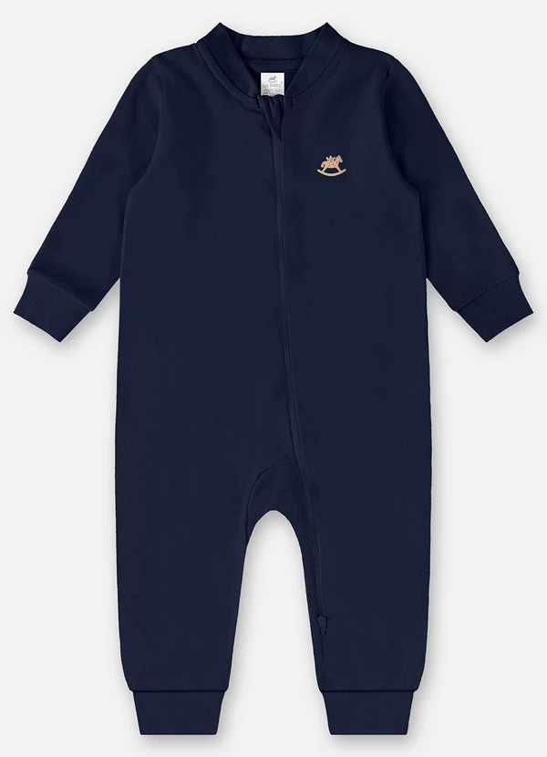 Up Baby - Macacão Básico Unissex para Bebê Azul