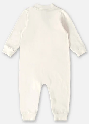 Up Baby - Macacão Básico Unissex para Bebê Off White - UP BABY