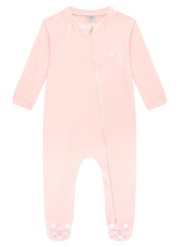 Marlan - Macacão Bebê em Malha Thermo Soft Rosa 2