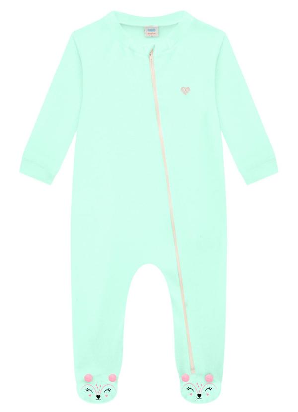 Marlan - Macacão Bebê em Malha Thermo Soft Verde