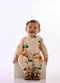 Up Baby - Macacão Bebê Estampa Flores Marrom - variação:  