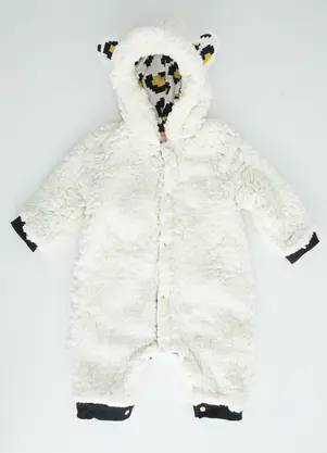 Fábula - Macacão Bebê Fantasia Carneirinho Bege - FÁBULA