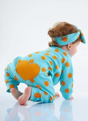Up Baby - Macacão Bebê Menina e Faixa Azul - UP BABY