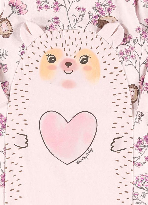 Quimby - Macacão Bebê Menina Estampado Rosa 2