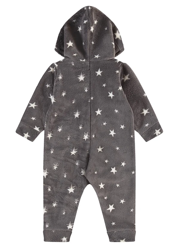 Guloseima - Macacão Bebê Menina Pelo Sintético Cinza 3